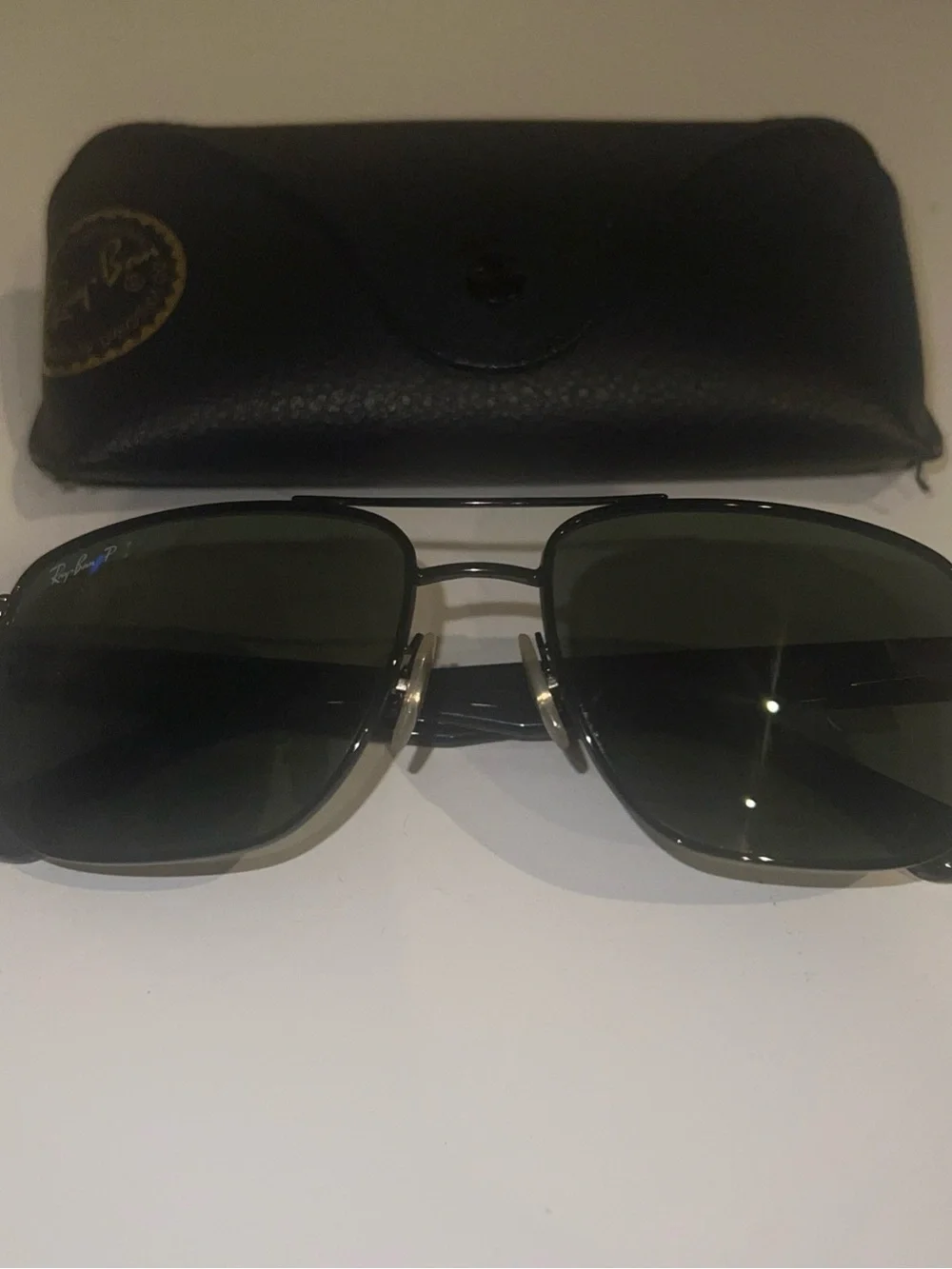 Ray-Ban RB3530 Polished Black Polarized - RB3530 002/9A 58-17-140 NEW With Case